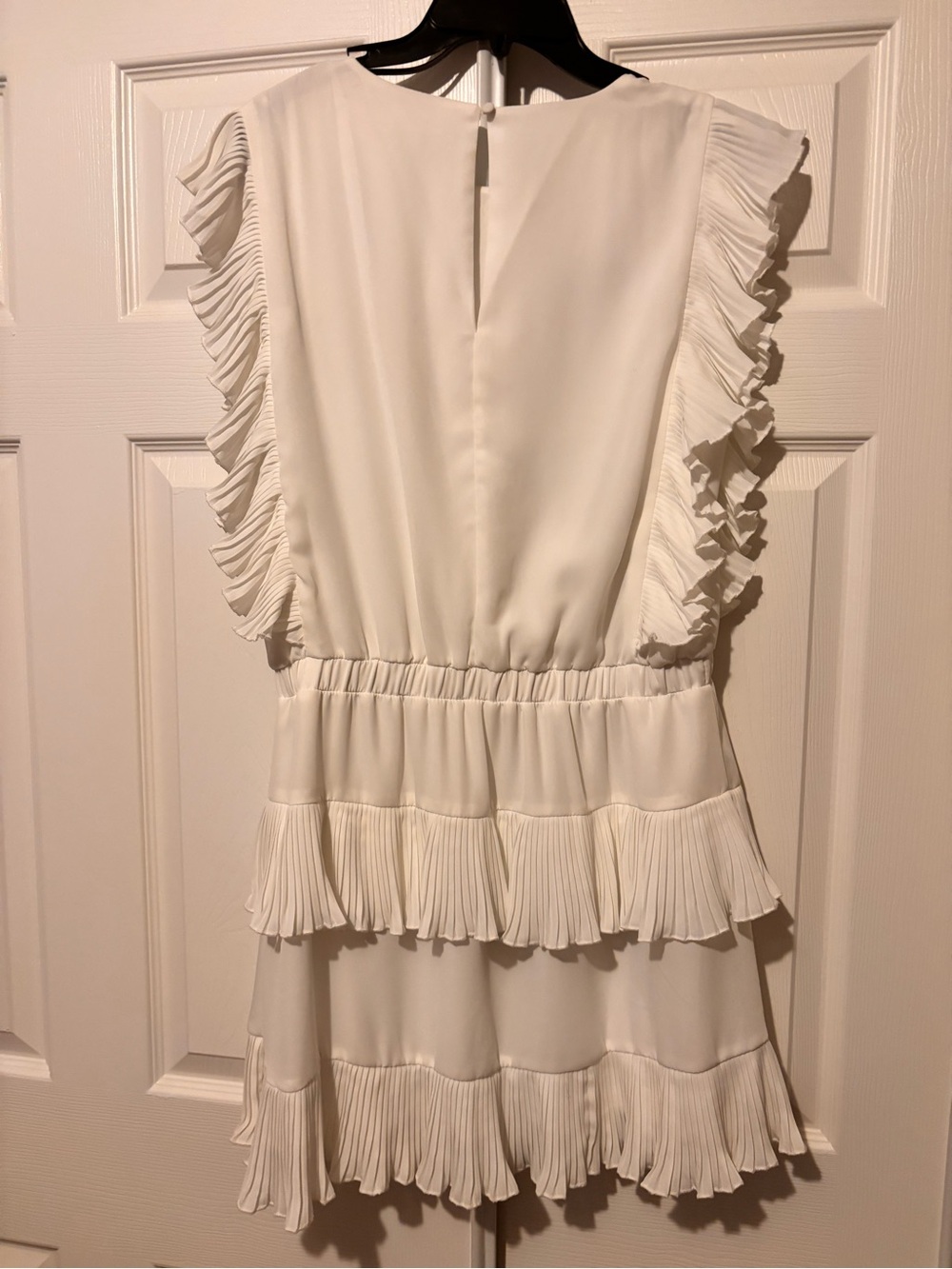 TCEC White Ruffle Pleated Mini Dress - Picture 5 of 9